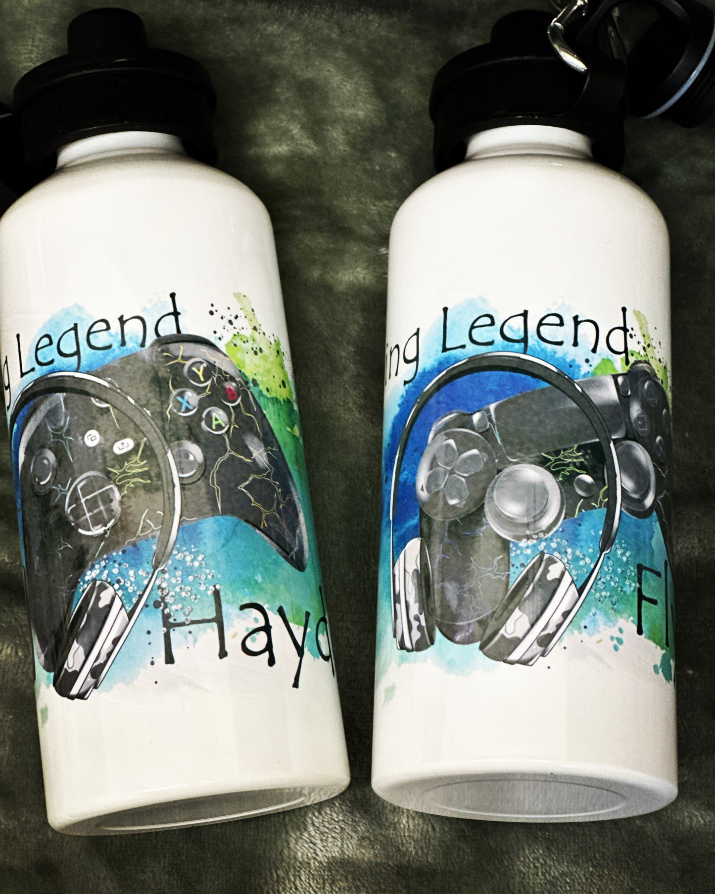 'Gaming Legend' Personalised Sports Top Water Bottle