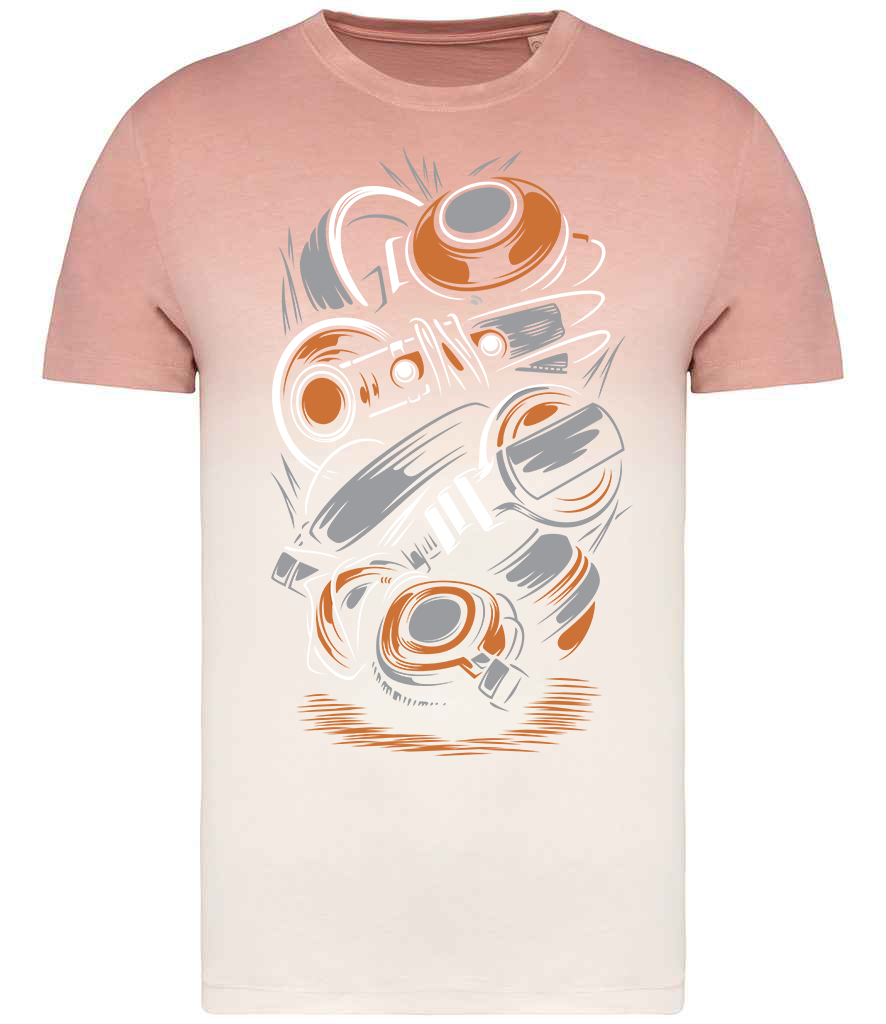 Dip Dye Printed Organic Cotton Adults T-Shirt