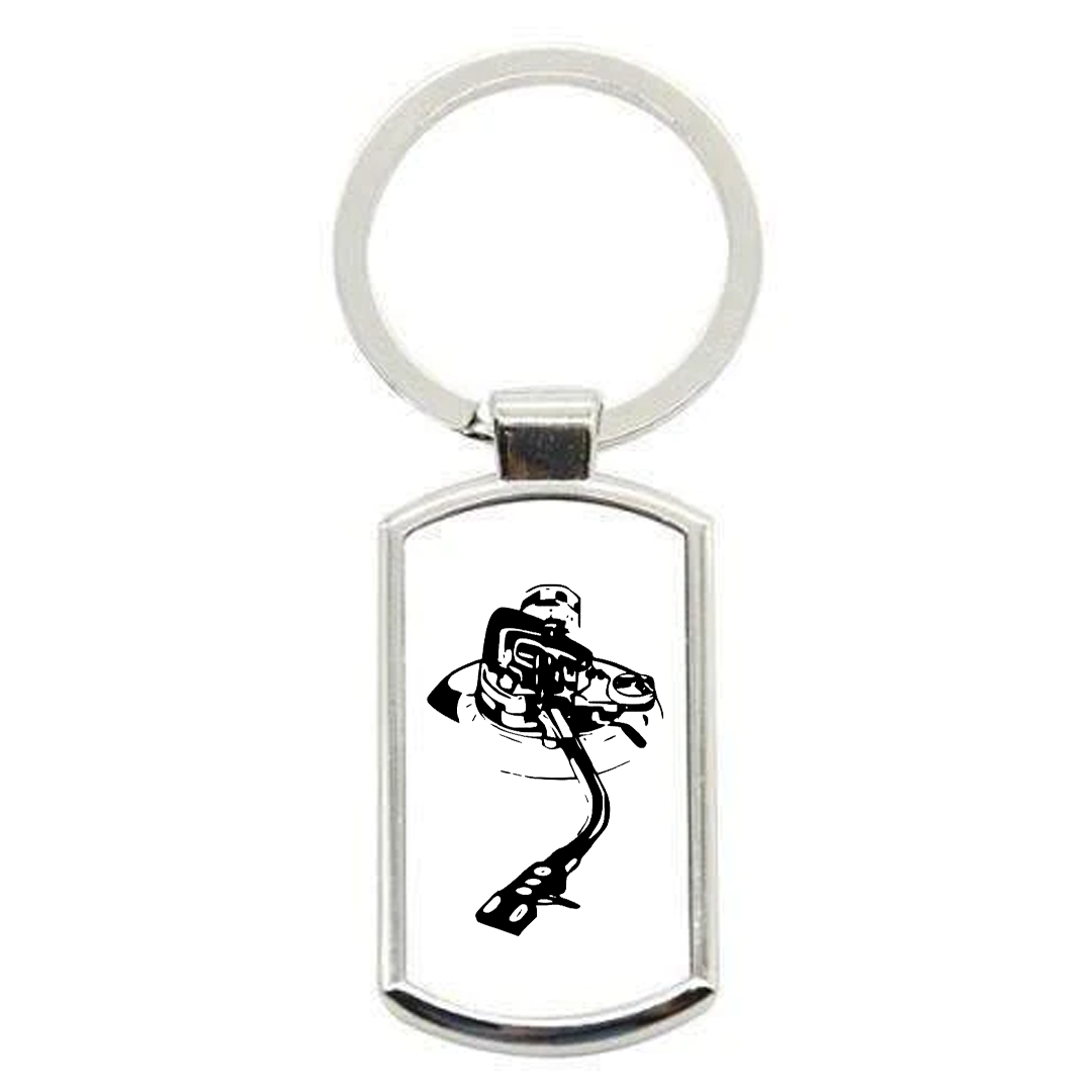 'DJ' Metal Keyring