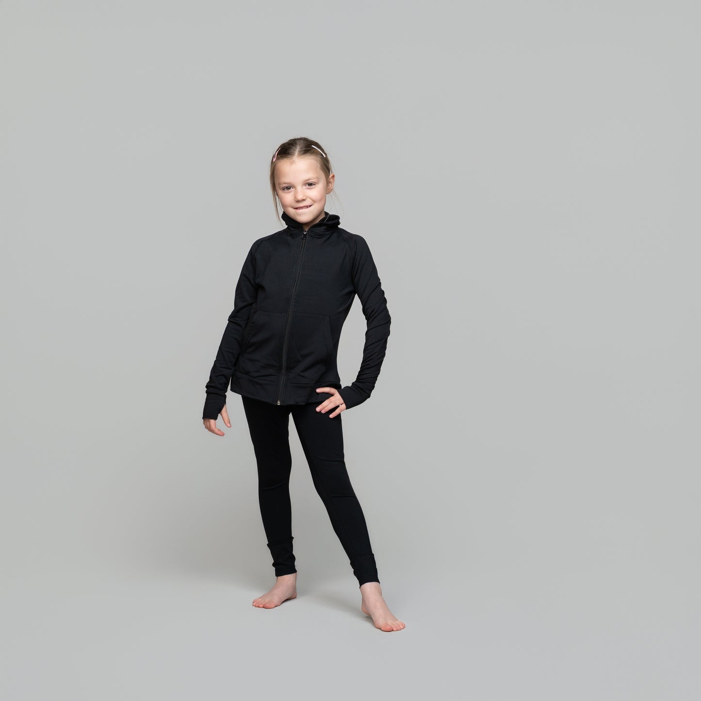 Kids Full Zip Dance Uniform Jacket – Studio & Warm-Up Essential