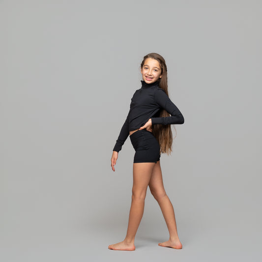 Kids Long Sleeve Zip Crop Top – Dance & Activewear Jacket