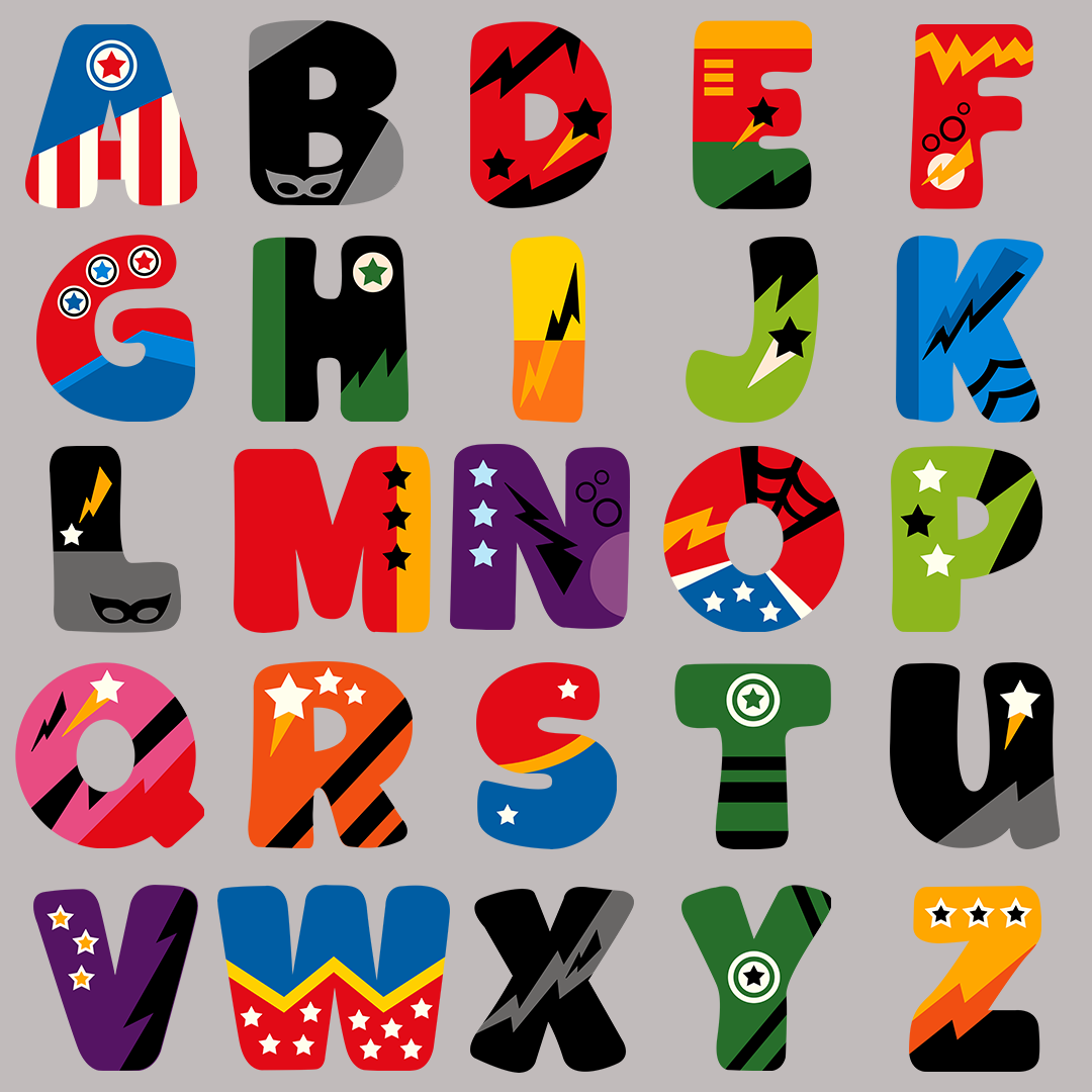 Superhero Initials Personalised Backpack