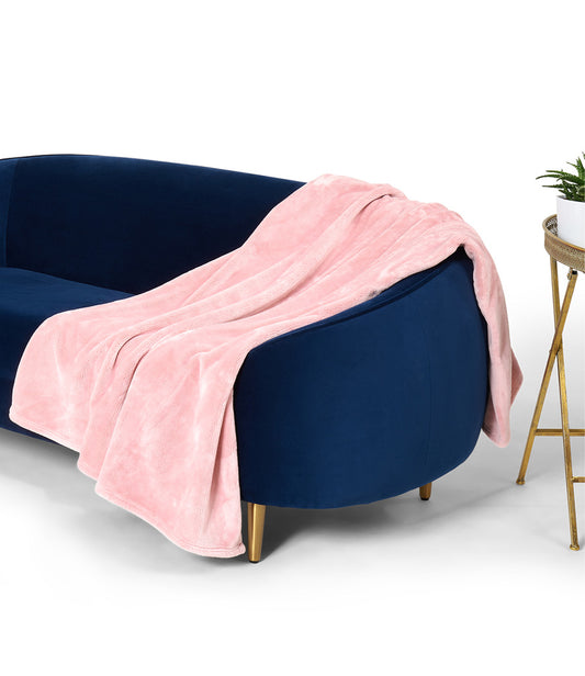Brand Lab Large Plush Fleece Blanket – Super Soft & Cozy