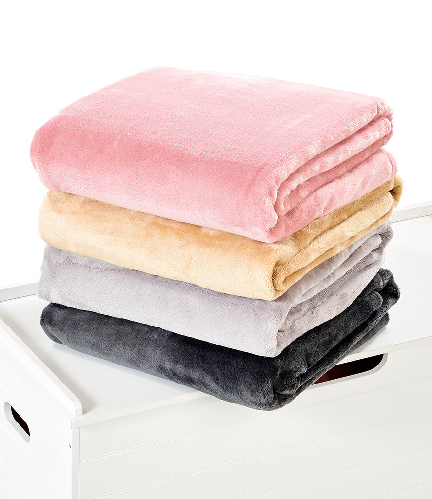 Brand Lab Large Plush Fleece Blanket – Super Soft & Cozy