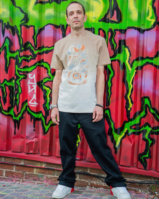 Dip Dye Printed Organic Cotton Adults T-Shirt