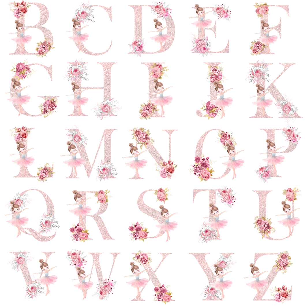 Ballerina Initials Personalised Backpack