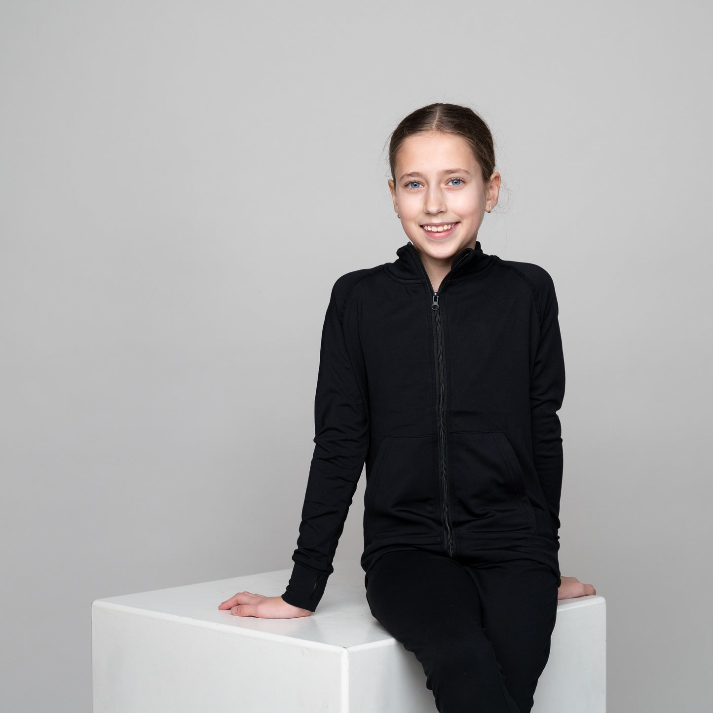 Kids Full Zip Dance Uniform Jacket – Studio & Warm-Up Essential