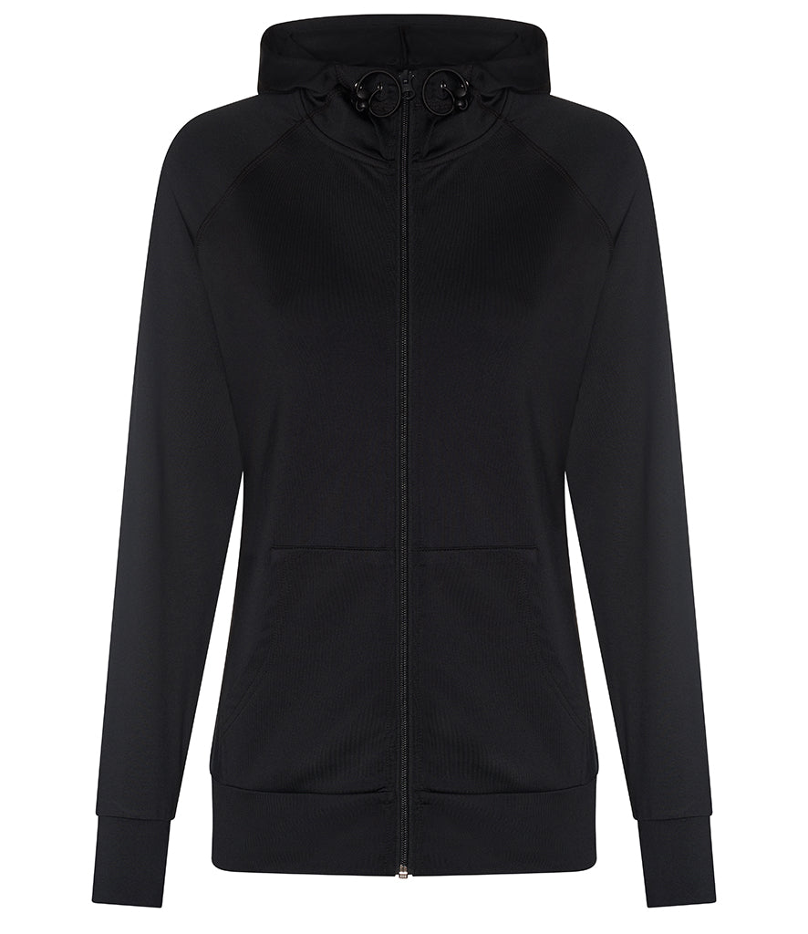 Ladies Cool Contrast Full Zip Hoody