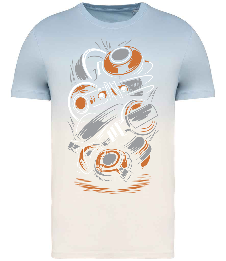 Dip Dye Printed Organic Cotton Adults T-Shirt
