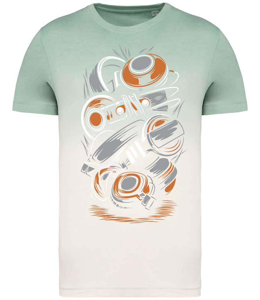 Dip Dye Printed Organic Cotton Adults T-Shirt