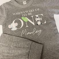 Baby Safari Themed Personalised Birthday Pyjamas