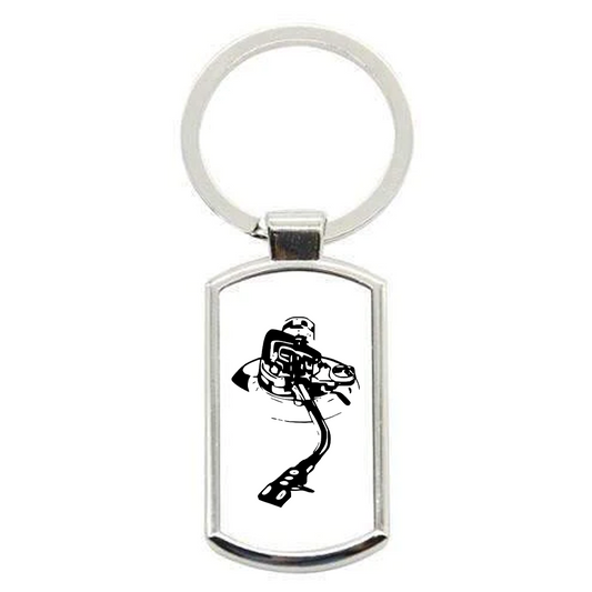 'DJ' Metal Keyring