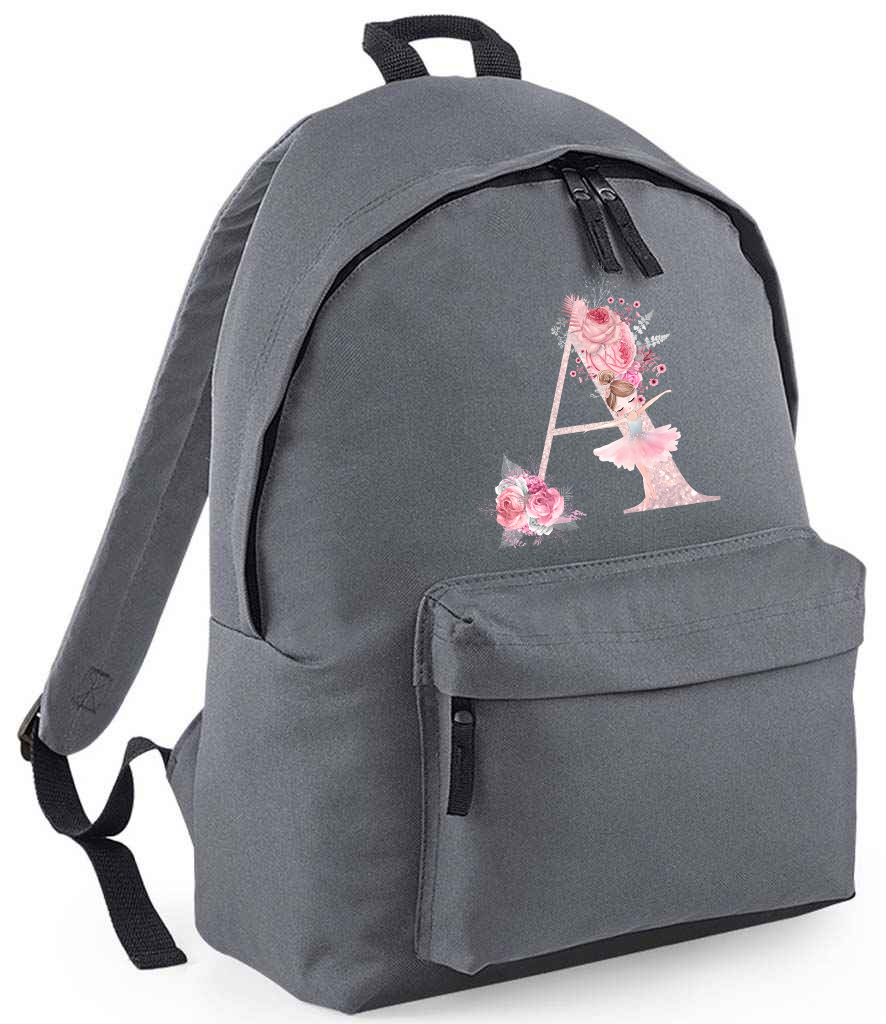 Ballerina Initials Personalised Backpack