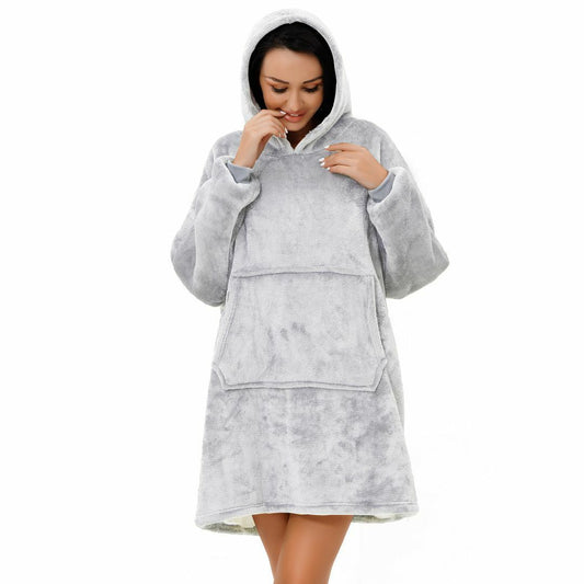 Custom Sherpa Fleece Lined Oversized Hoodie Blanket