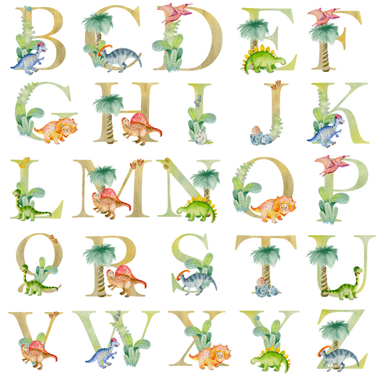 Dinosaur Alphabet Metal Water Bottles