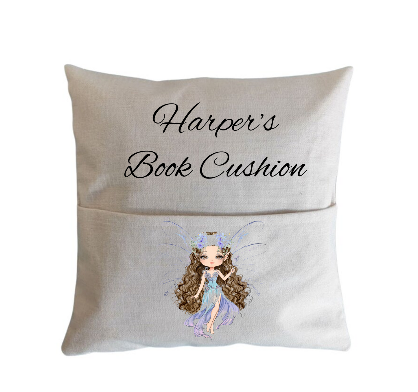 Pixie Personalised Book Cushion