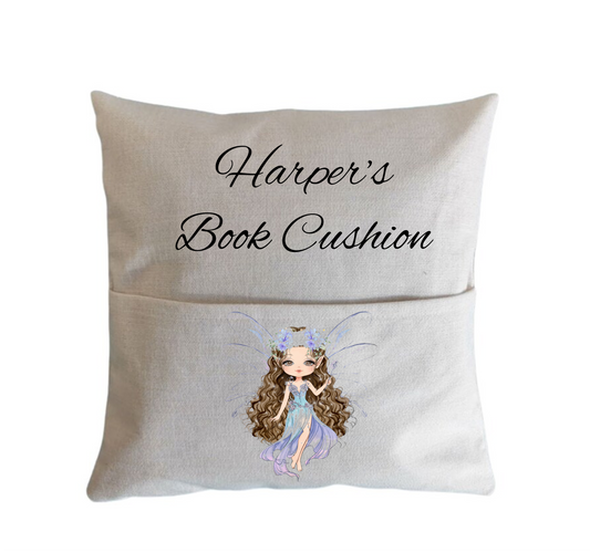 Pixie Personalised Book Cushion