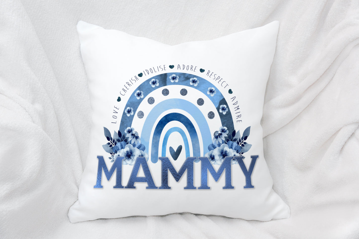 Mother's Day Blue Rainbow Cushion