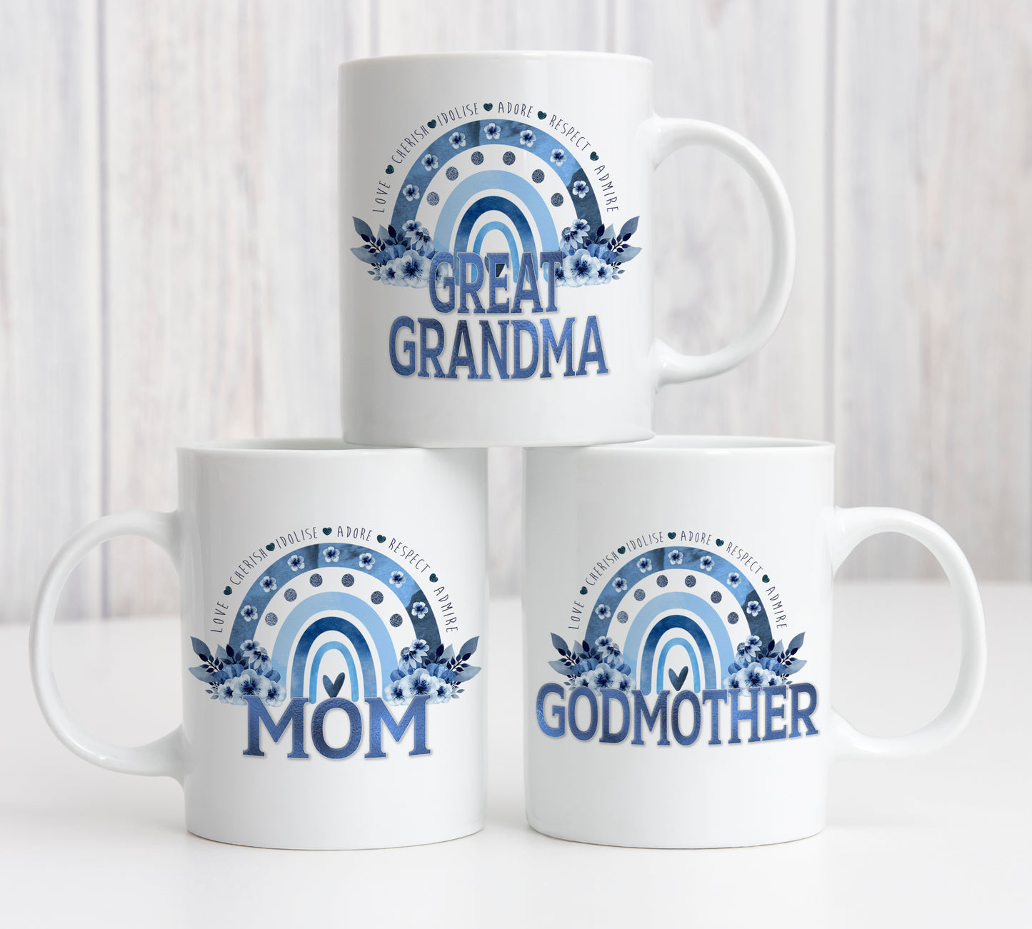 Mother's Day Blue Rainbow Mug